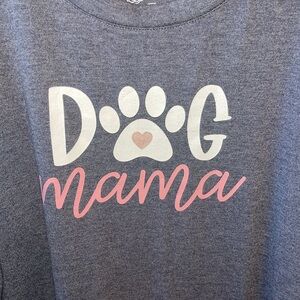 DOG MAMA long sleeve t-shirt - side splits, soft and comfy feel.Causal T-shirt.